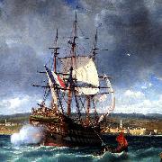 Michel Bouquet The Veteran fleeing into the shallow waters of Concarneau oil painting reproduction